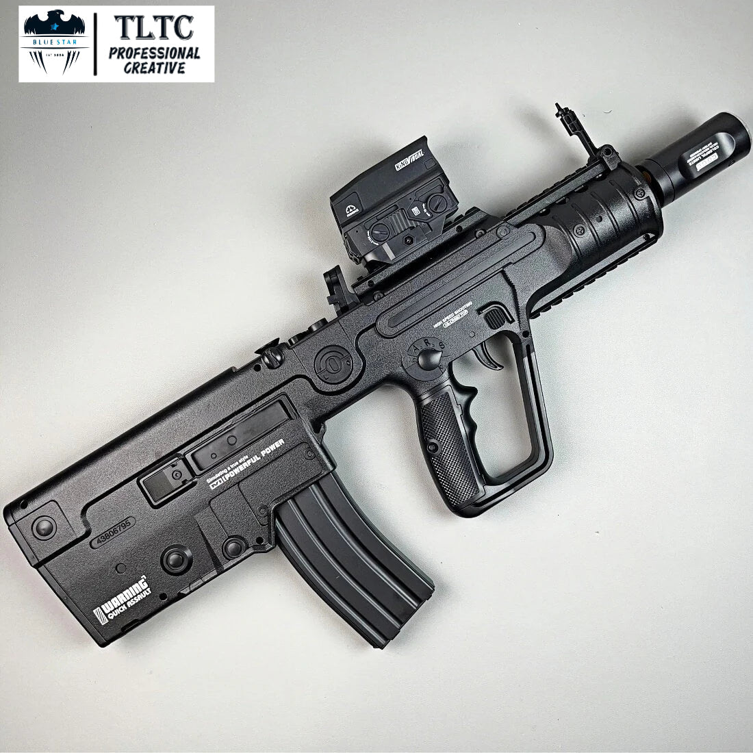 Exquisite Engraving X95 Gel Blaster High Rate of Fire Smooth Shooting With 7 Colors of Lighted Silencer