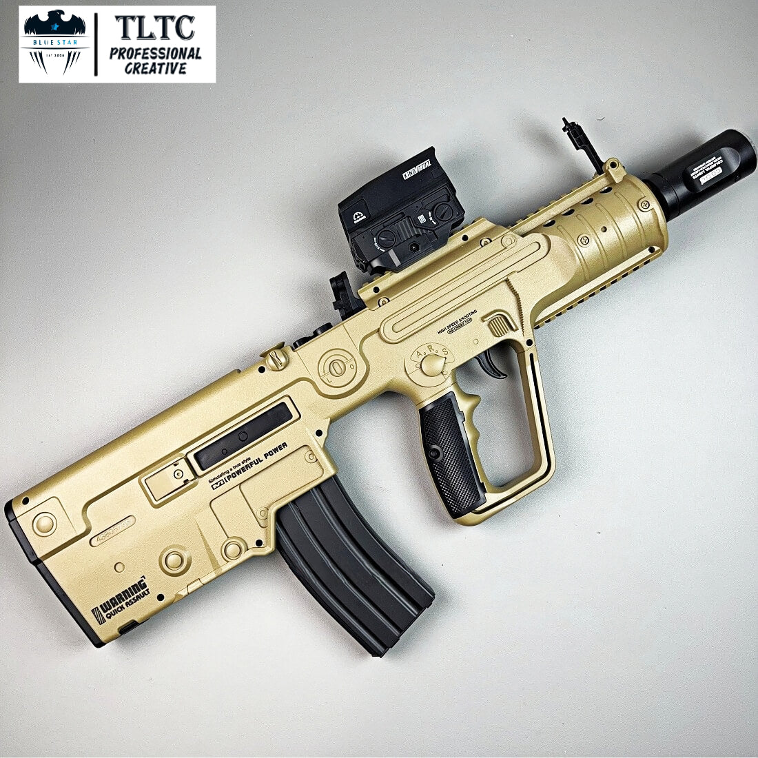 Exquisite Engraving X95 Gel Blaster High Rate of Fire Smooth Shooting With 7 Colors of Lighted Silencer