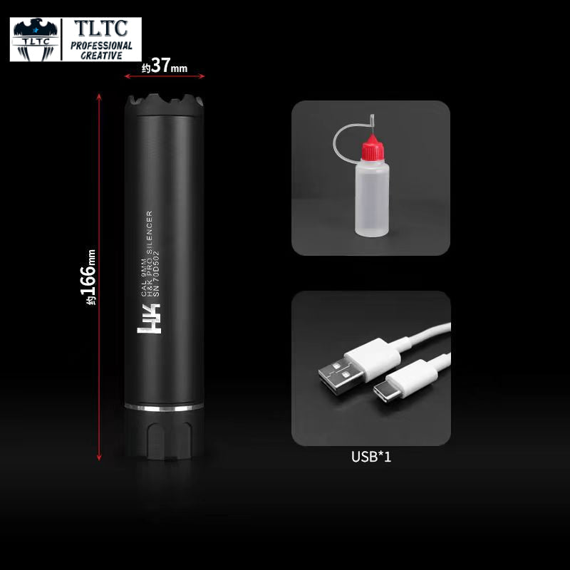 New Smoke Wolf Silencer For Both Gel blaster&Airsoft With 14mm CCW