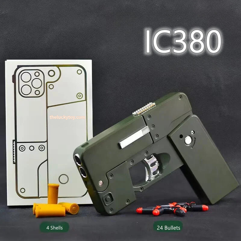 IC380 Foldable Phone Shape Pistol Nerf Toy Gun