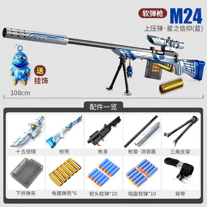 M200 98K M24 AWM Snipers Soft Bullet Gun Toy