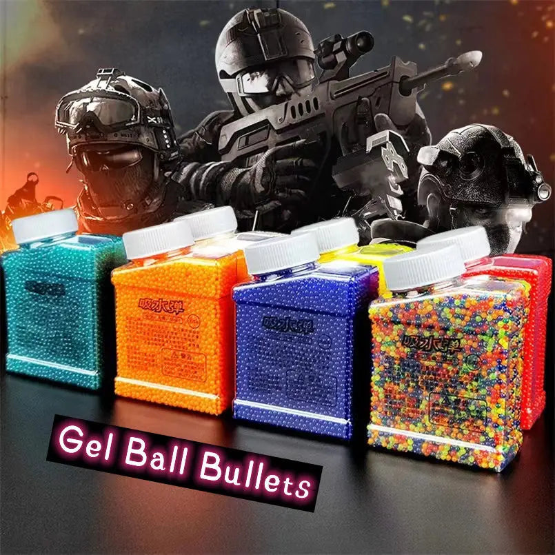 60,000 Splaterballs Gel Balls Orbeez With 800 ML Water Bullets Quick Loading Subpackage Bottle for Gel Ball Blaster