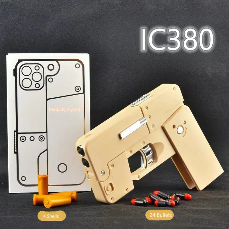 IC380 Foldable Phone Shape Pistol Nerf Toy Gun