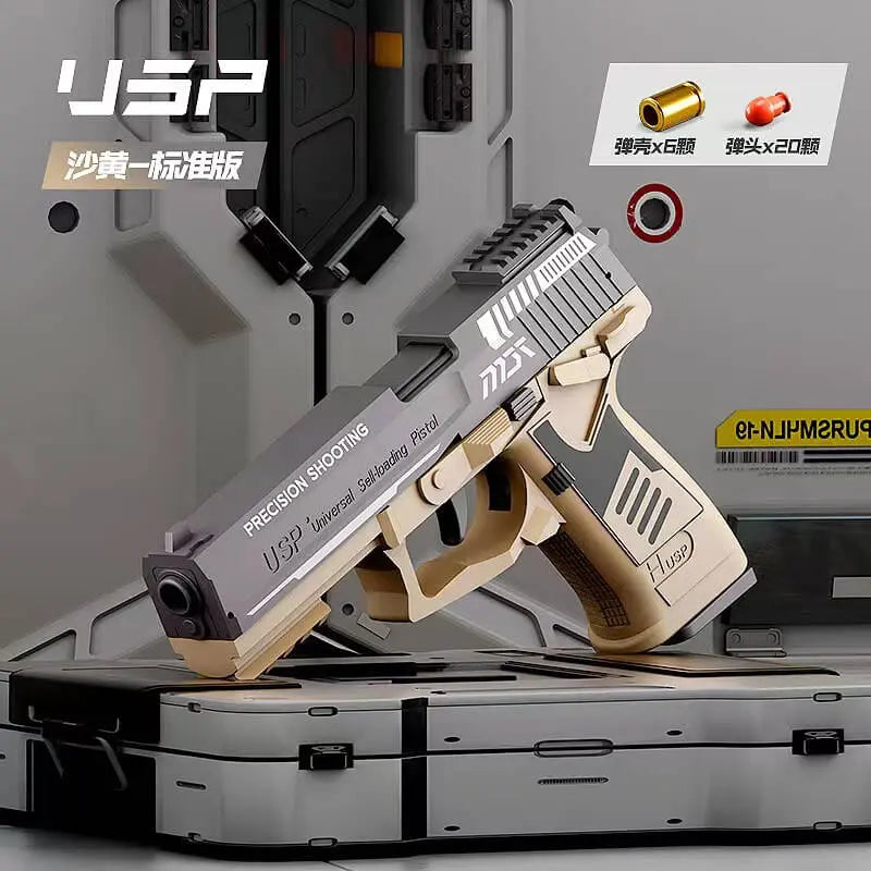 USP/18 Self-reloading With Metal Barrel Pistol Nerf Toy Gun