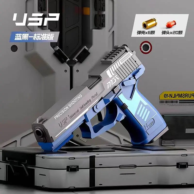 USP/18 Self-reloading With Metal Barrel Pistol Nerf Toy Gun